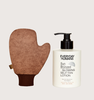 Everyday Humans - Sun Bronzed Glowing Self -Tan Lotion + Duo-Sided Tanning Mitt: Medium/Dark