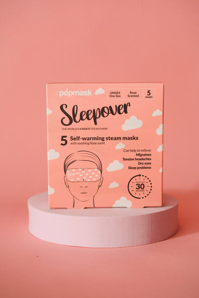 Popmask London - Sleepover Self-Heating Rose Scented Eye Masks - 5 Pack