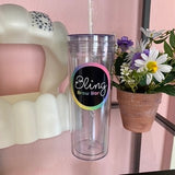 Bling Brow Bar Iced Coffee Cup